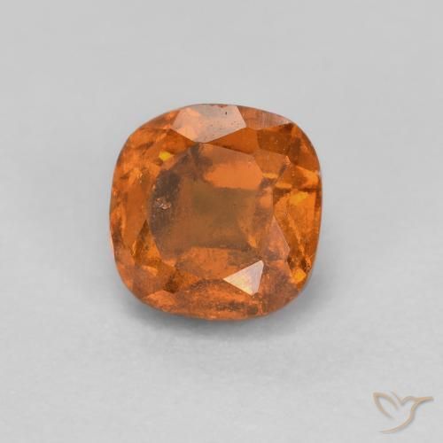 0.85ct Natürlicher Mitteldunkles Orange Hessonit-Granat, Kissen, SI