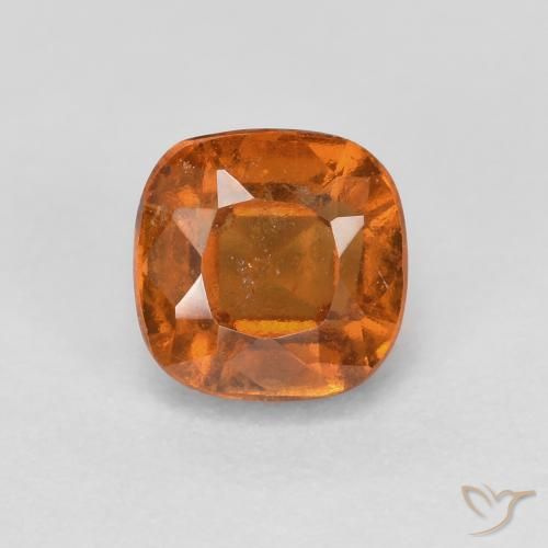 1.02ct Natürlicher tieforange Hessonit-Granat, Kissen, SI
