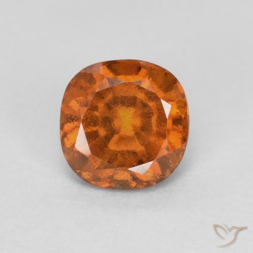 0.88ct Natürlicher Mitteldunkles Orange Hessonit-Granat, Kissen, SI