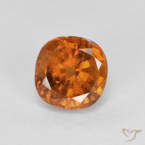 0.89ct Natürlicher tieforange Hessonit-Granat, Kissen, SI