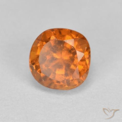 1.00ct Natürlicher Mittelorange Hessonit-Granat, Kissen, SI