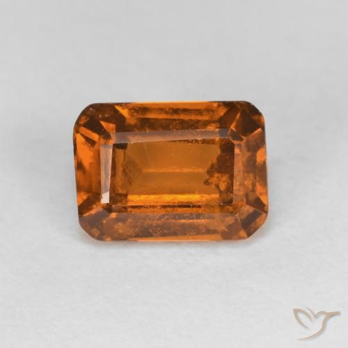 1.33ct Natürlicher Amber Orange Hessonit-Granat, Smaragdschliff, VS-SI
