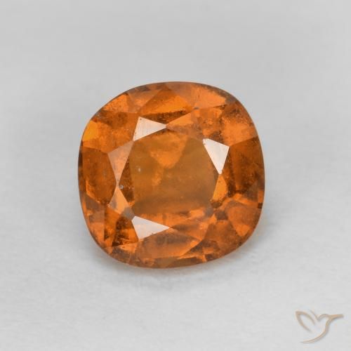 1.23ct Natürlicher Mittelorange Hessonit-Granat, Kissen, VS-SI