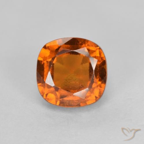 1.65ct Natürlicher Mitteldunkles Orange Hessonit-Granat, Kissen, VS