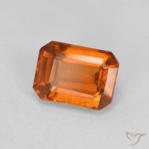 9,17 ctw natürlicher Mitteldunkles Orange Hessonit-Granat, Oktagonschliff, VS