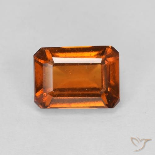 1.50ct Natürlicher Amber Orange Hessonit-Granat, Smaragdschliff, VS