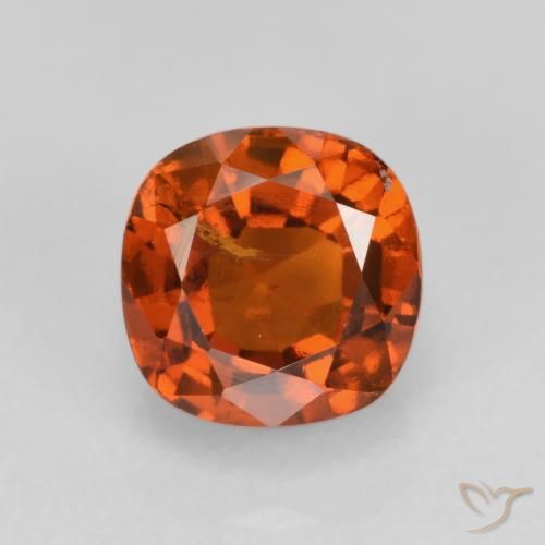 1.46ct Natürlicher Dunkelorange Hessonit-Granat, Kissen, VS-SI, Photo A