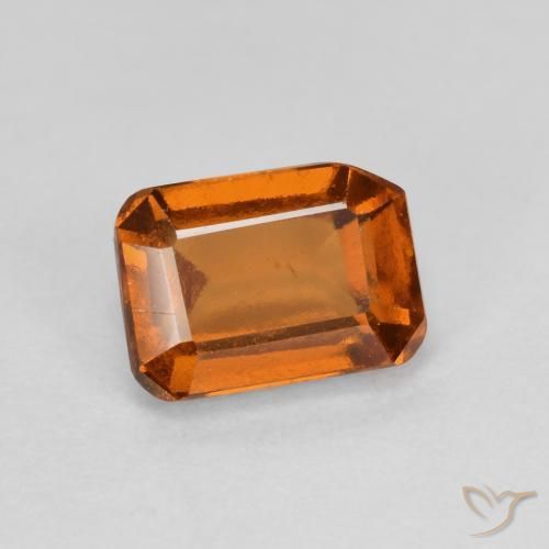 9,17 ctw natürlicher Mitteldunkles Orange Hessonit-Granat, Oktagonschliff, VS-SI