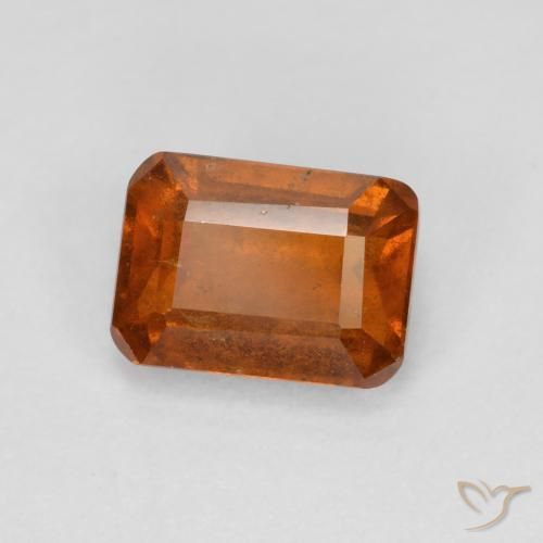 9,17 ctw natürlicher Mitteldunkles Orange Hessonit-Granat, Oktagonschliff, VS-SI