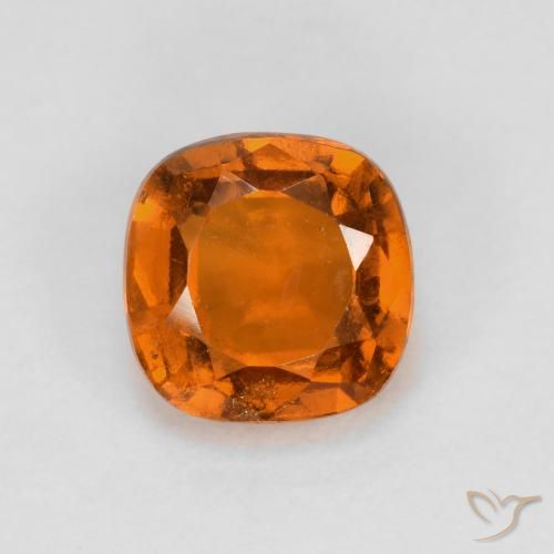 1.34ct Natürlicher Feuerorange Hessonit-Granat, Kissen, VS-SI