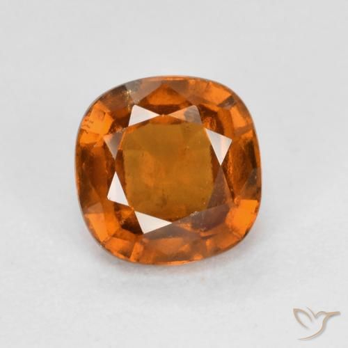 1.37ct Natürlicher Mitteldunkles Orange Hessonit-Granat, Kissen, VS-SI