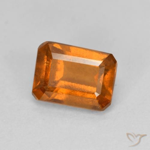 9,17 ctw natürlicher Mitteldunkles Orange Hessonit-Granat, Oktagonschliff, VS-SI