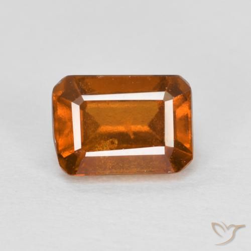 1.43ct Natürlicher Mitteldunkles Orange Hessonit-Granat, Smaragdschliff, VS-SI