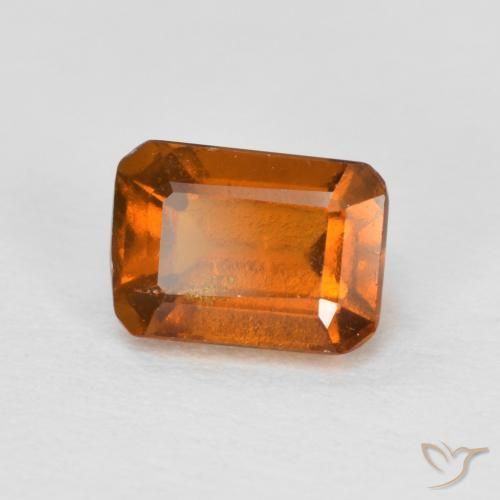 9,17 ctw natürlicher Mitteldunkles Orange Hessonit-Granat, Oktagonschliff, VS-SI