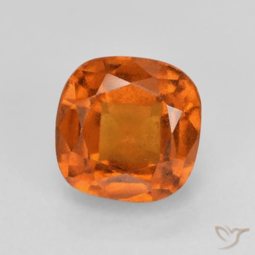 1.40ct Natürlicher tieforange Hessonit-Granat, Kissen, VS