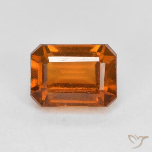 9,17 ctw natürlicher rötlich-orange Hessonit-Granat, Oktagonschliff, VS