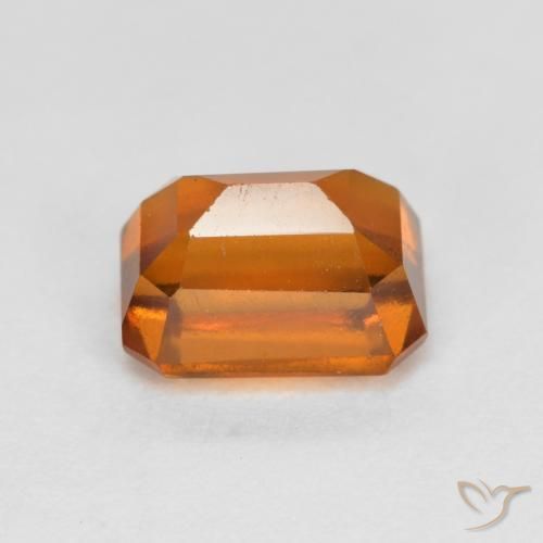 9,17 ctw natürlicher rötlich-orange Hessonit-Granat, Oktagonschliff, VS