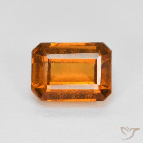 1.49ct Natürlicher Gelblich-orange Hessonit-Granat, Smaragdschliff, VS