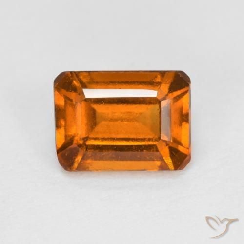 1.44ct Natürlicher Mittelorange Hessonit-Granat, Smaragdschliff, VS