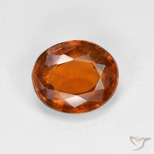 1.62ct Natürlicher Mitteldunkles Orange Hessonit-Granat, Oval, VS