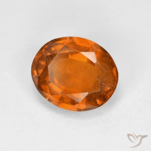 9,17 ctw natürlicher Mitteldunkles Orange Hessonit-Granat, Oval, VS