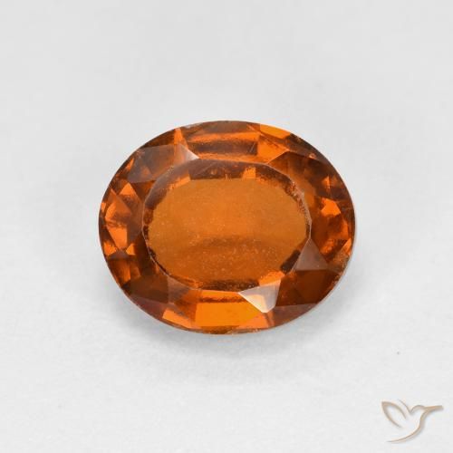 2.14ct Natürlicher Mitteldunkles Orange Hessonit-Granat, Oval, VS