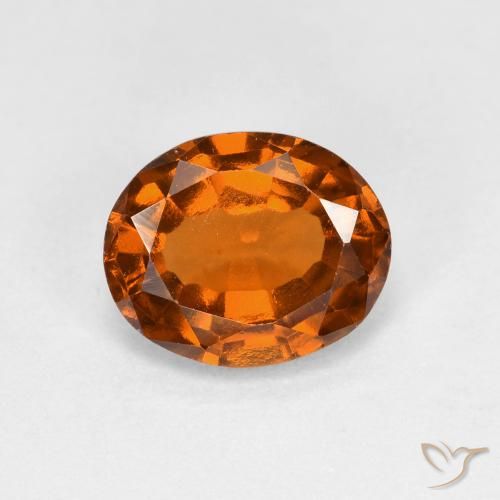 1.56ct Natürlicher Mitteldunkles Orange Hessonit-Granat, Oval, VS