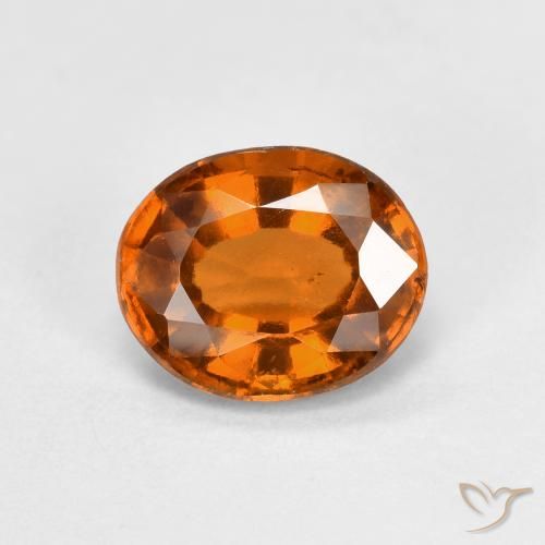 1.54ct Natürlicher Mittelorange Hessonit-Granat, Oval, VS