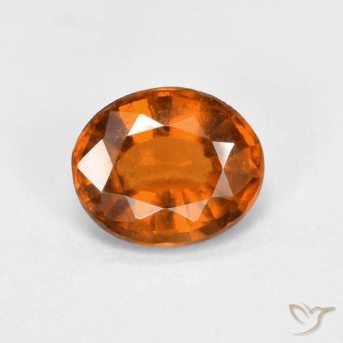 1.48ct Natürlicher Mitteldunkles Orange Hessonit-Granat, Oval, VS