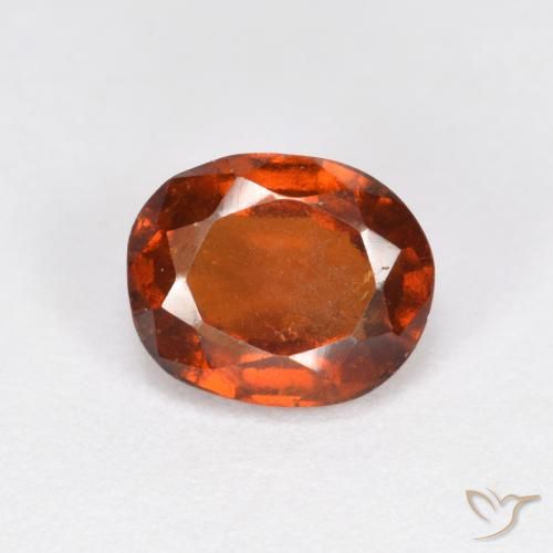 1.43ct Natürlicher Dunkelorange Hessonit-Granat, Oval, VS-SI