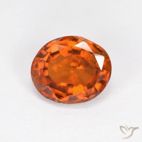 1.70ct Natürlicher rötlich-orange Hessonit-Granat, Oval, VS-SI