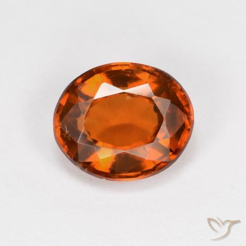 1.62ct Natürlicher tieforange Hessonit-Granat, Oval, VS