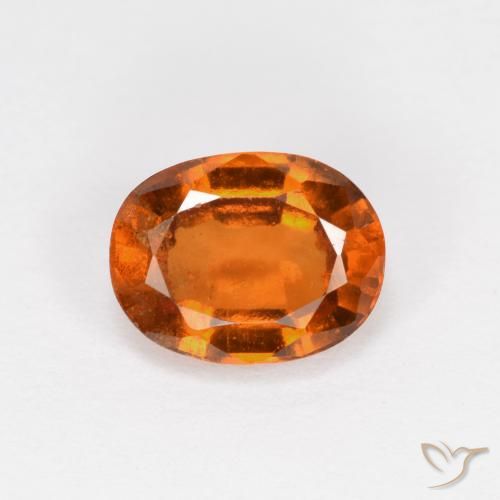 1.66ct Natürlicher Mitteldunkles Orange Hessonit-Granat, Oval, VS