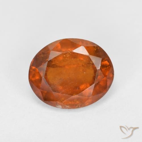 2.54ct Natürlicher rötlich-orange Hessonit-Granat, Oval, VS-SI