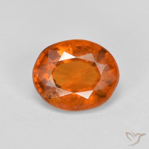 2.10ct Natürlicher tieforange Hessonit-Granat, Oval, VS-SI