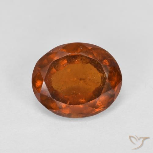 2.19ct Natürlicher Amber Orange Hessonit-Granat, Oval, VS-SI