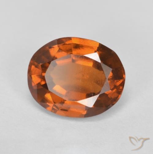 2.06ct Natürlicher tieforange Hessonit-Granat, Oval, VS
