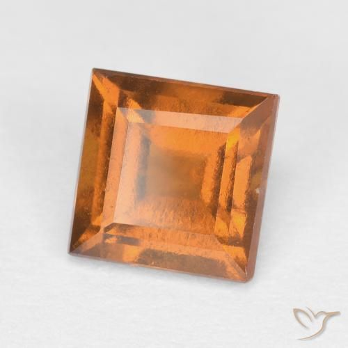 9,17 ctw natürlicher Gelblich-orange Hessonit-Granat, Quadrat, VS