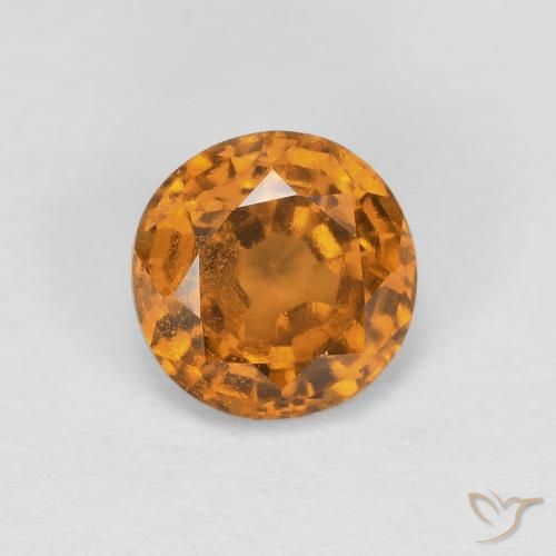 0.97ct Natürlicher Mittelorange Hessonit-Granat, Runden, VS