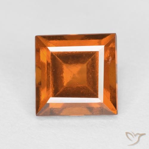 1.47ct Natürlicher tieforange Hessonit-Granat, Quadrat, VS
