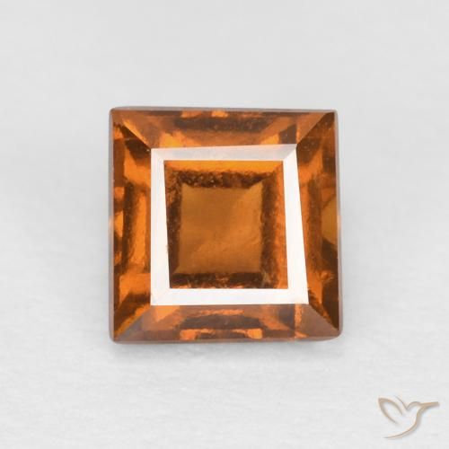 0.86ct Natürlicher Mittelorange Hessonit-Granat, Quadrat, VS