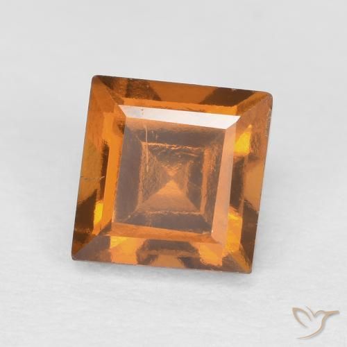 9,17 ctw natürlicher Gelblich-orange Hessonit-Granat, Quadrat, VS