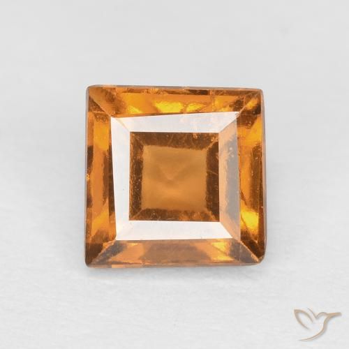 0.91ct Natürlicher orange-braun Hessonit-Granat, Quadrat, VS