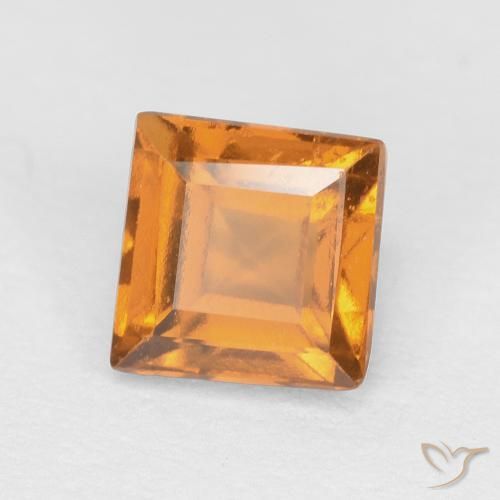 9,17 ctw natürlicher orange-braun Hessonit-Granat, Quadrat, VS
