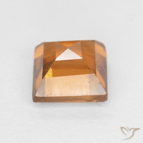 9,17 ctw natürlicher orange-braun Hessonit-Granat, Quadrat, VS