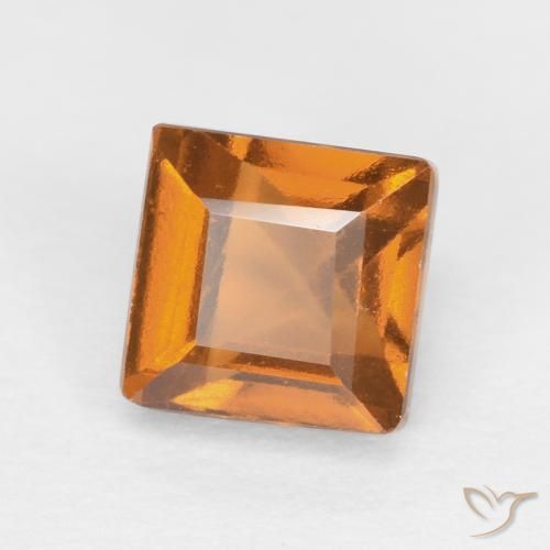 9,17 ctw natürlicher orange-braun Hessonit-Granat, Quadrat, VS