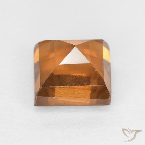 9,17 ctw natürlicher orange-braun Hessonit-Granat, Quadrat, VS