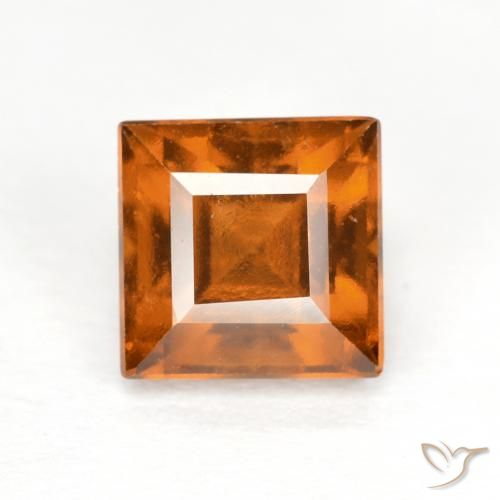 1.57ct Natürlicher tieforange Hessonit-Granat, Quadrat, VS