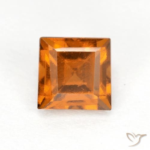 1.00ct Natürlicher orange-braun Hessonit-Granat, Quadrat, VS