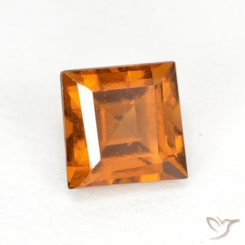 9,17 ctw natürlicher orange-braun Hessonit-Granat, Quadrat, VS